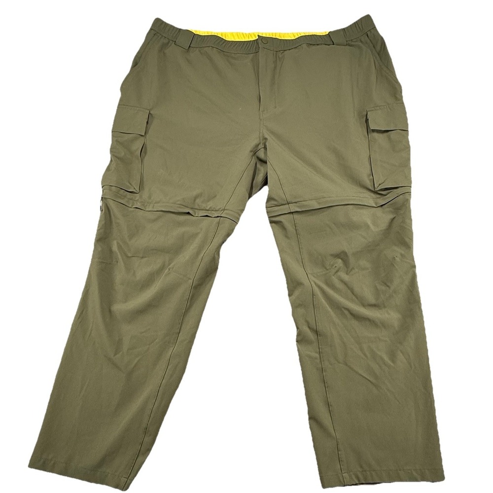 Fielder Bonobos Men's Stretch Convertible Cargo Green Outdoor Ripstop Pants 3XL‎
